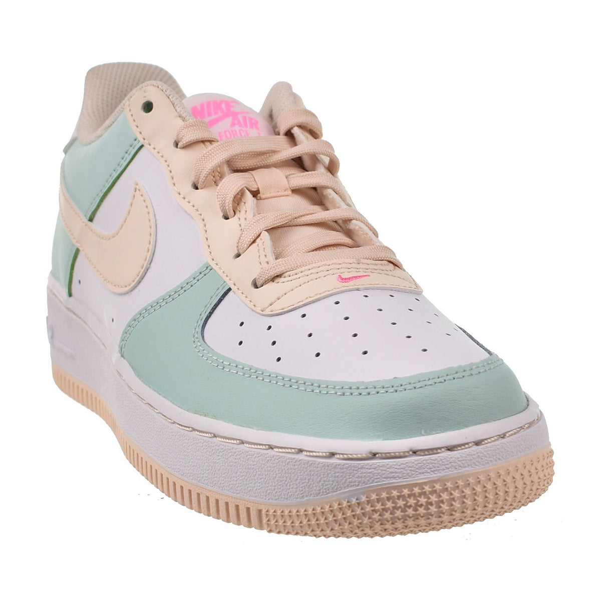 pink blue and green air force 1