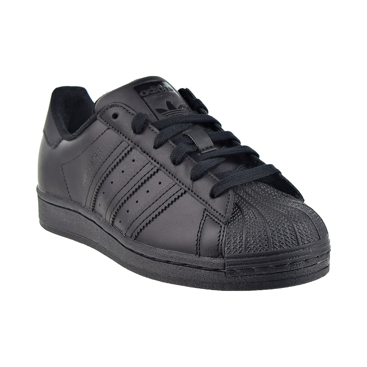 adidas Superstar Core Black Grade School Kids' Shoes, Size: 7
