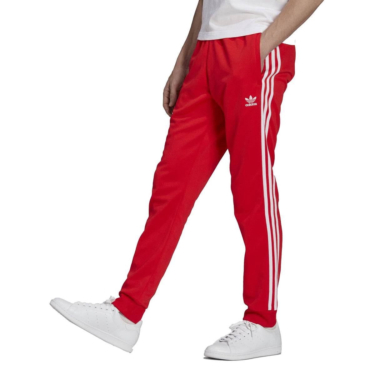 adidas original red track pants