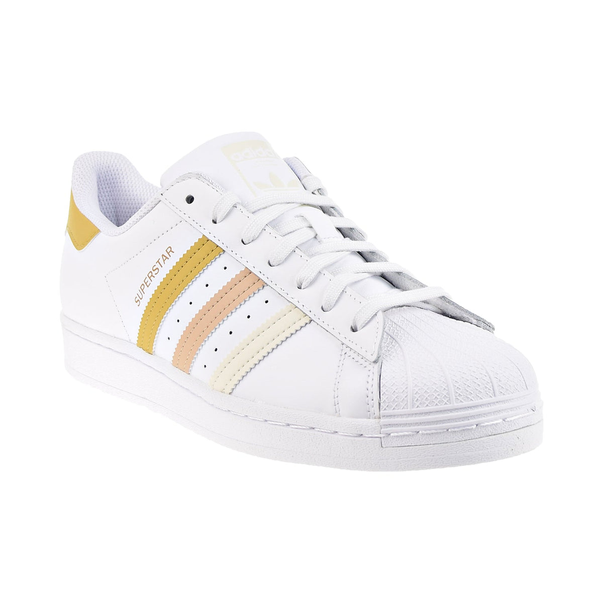 white and gold superstar adidas