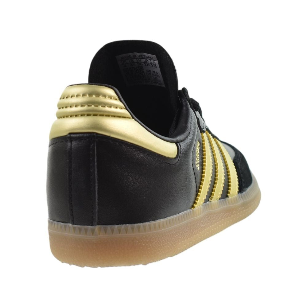 adidas Samba Messi Junior Indoor Shoes Black/Gold/Gum / 5.5
