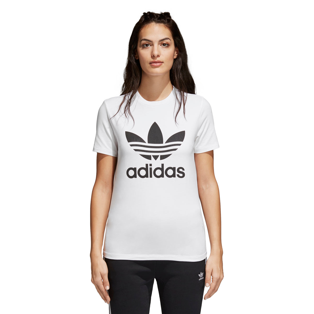 Adidas Originals Trefoil – Shirt Plaza Tee NY White/Black Sports Women\'s