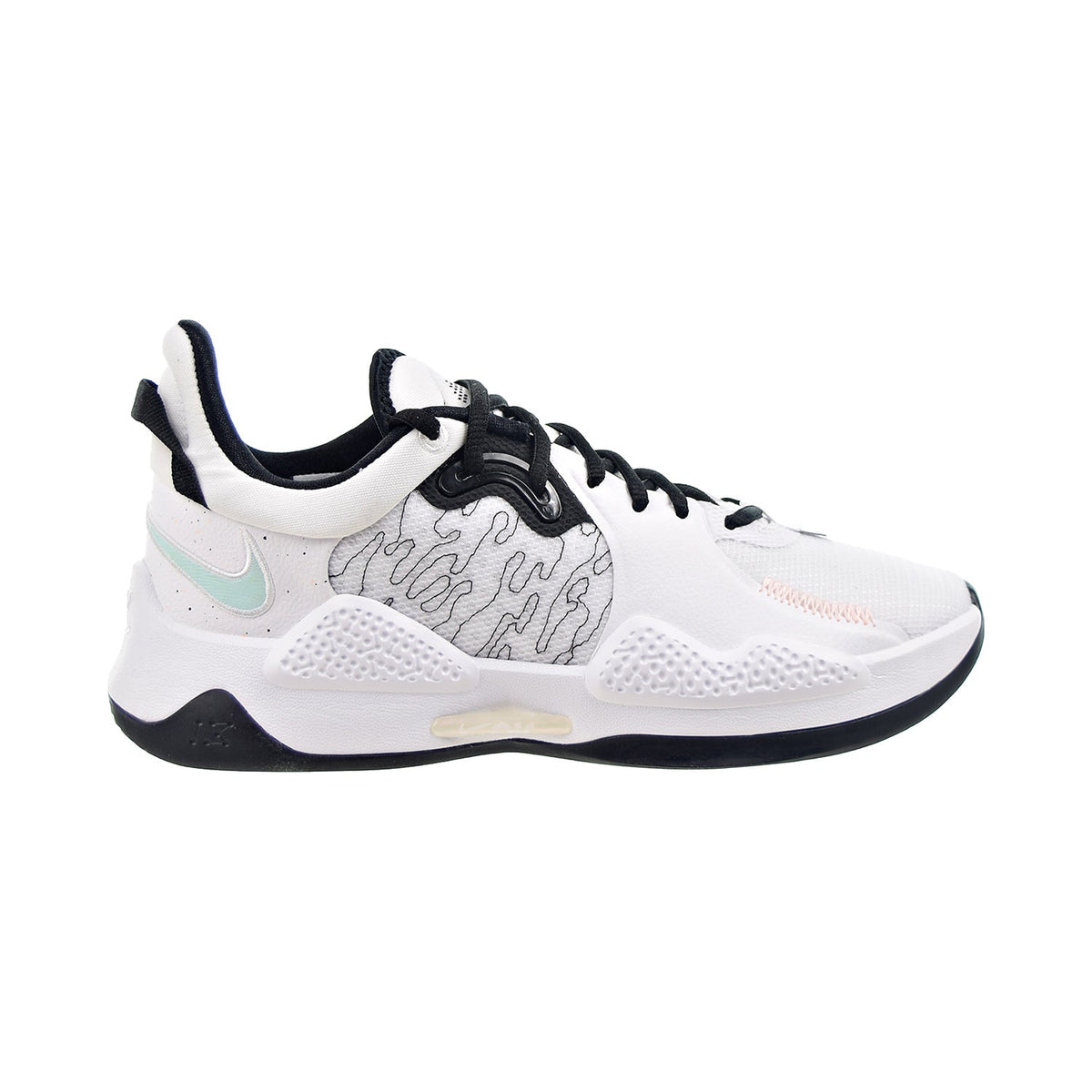 Nike PG 5 Men's Basketball Shoes WhiteGlacier BluePlatinum Tint