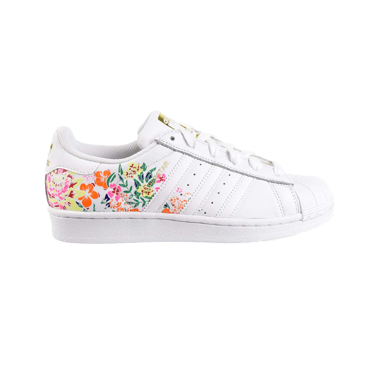 Adidas Superstar Womens Shoes Floral Footwear Metallic – Sports Plaza NY