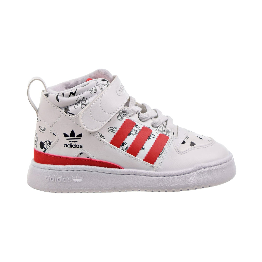 Adidas Disney Forum Mid 360 Little Kids' Shoes Cloud White-Vivid Red