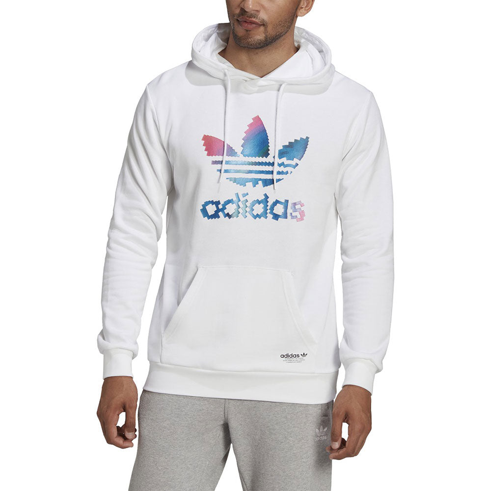 Adidas Graphic Trefoil Men\'s Pullover – Sports Hoodie Plaza White NY