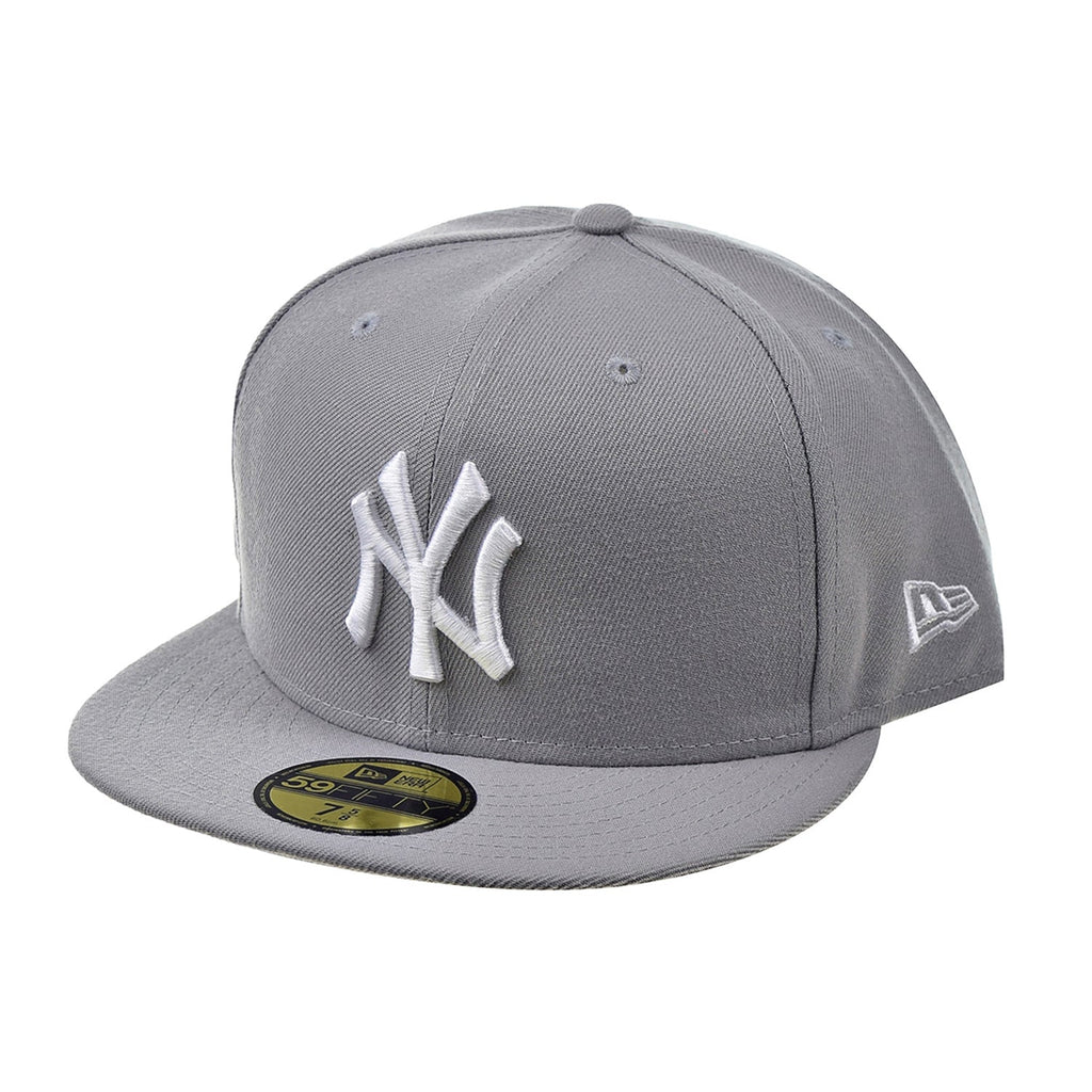 New Era New York Yankees Basic 59Fifty Fitted Men's Hat Grey-White