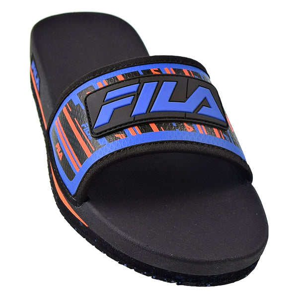 Fila Men's Lunar Slides Black-Prince Blue-Red Orange