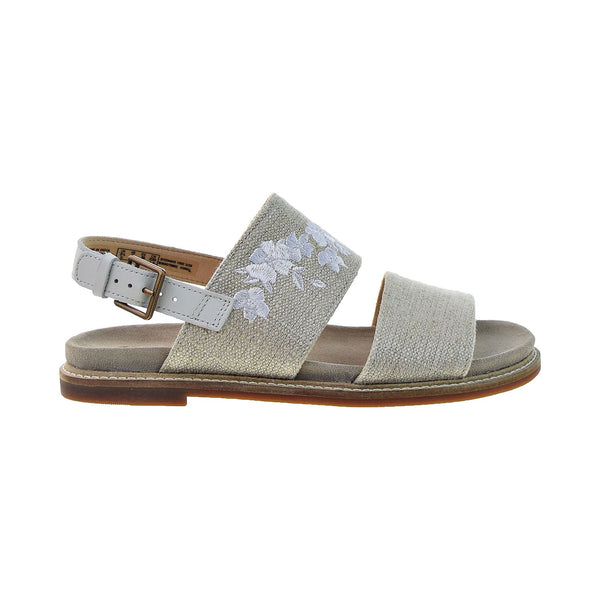 Clarks Corsio Slide Women's Sandals White Canvas