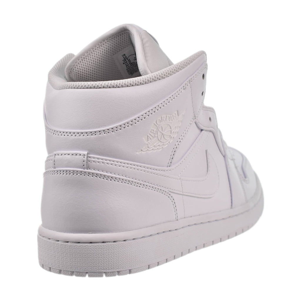 all white jordan 1 mid men's