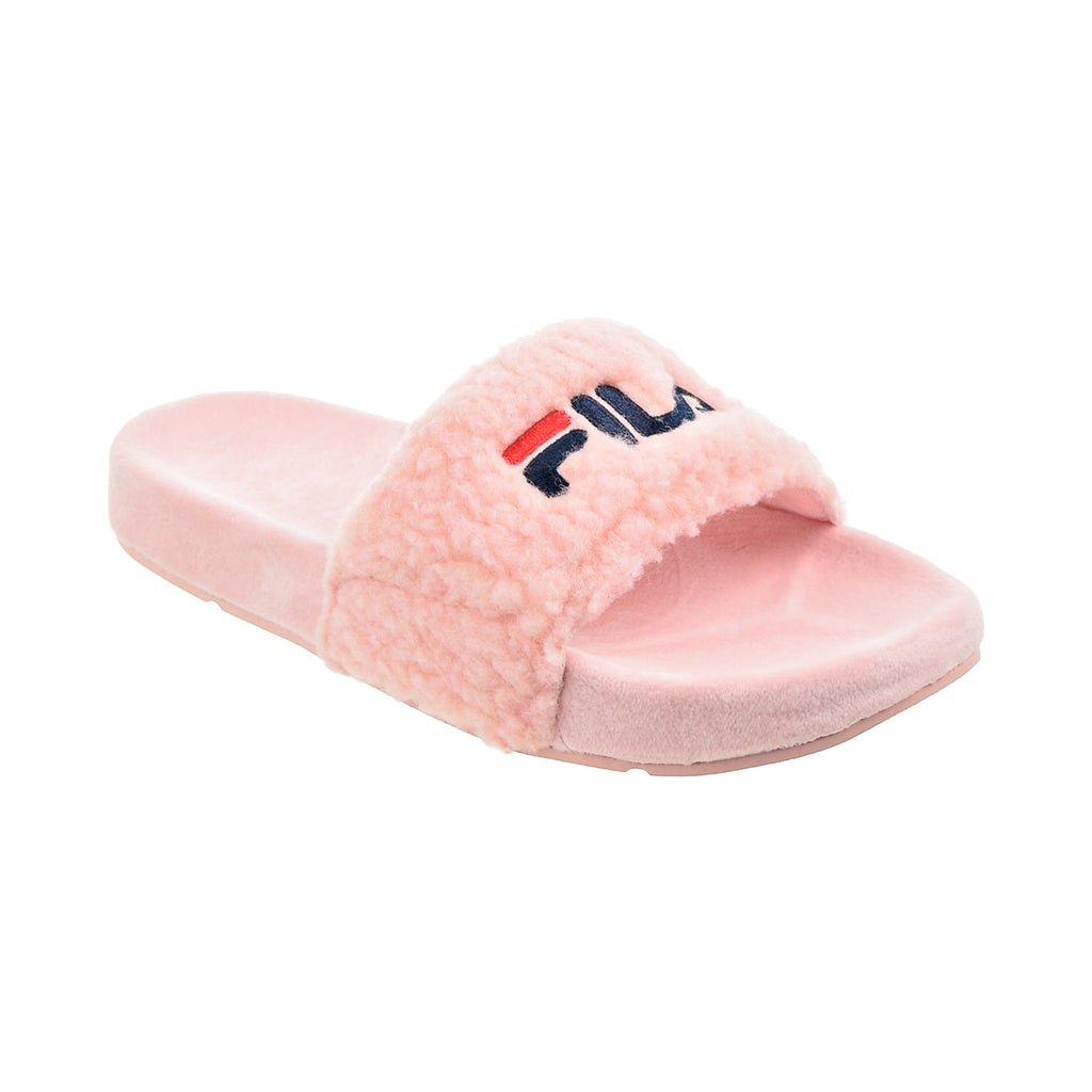 Fila Fuzzy Drifter Women's Slide Sandals Pink-Navy-Red