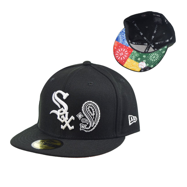 New Era Chicago White Sox "Paisley Pack/Bandana" 59Fifty Men's Fitted Hat Black
