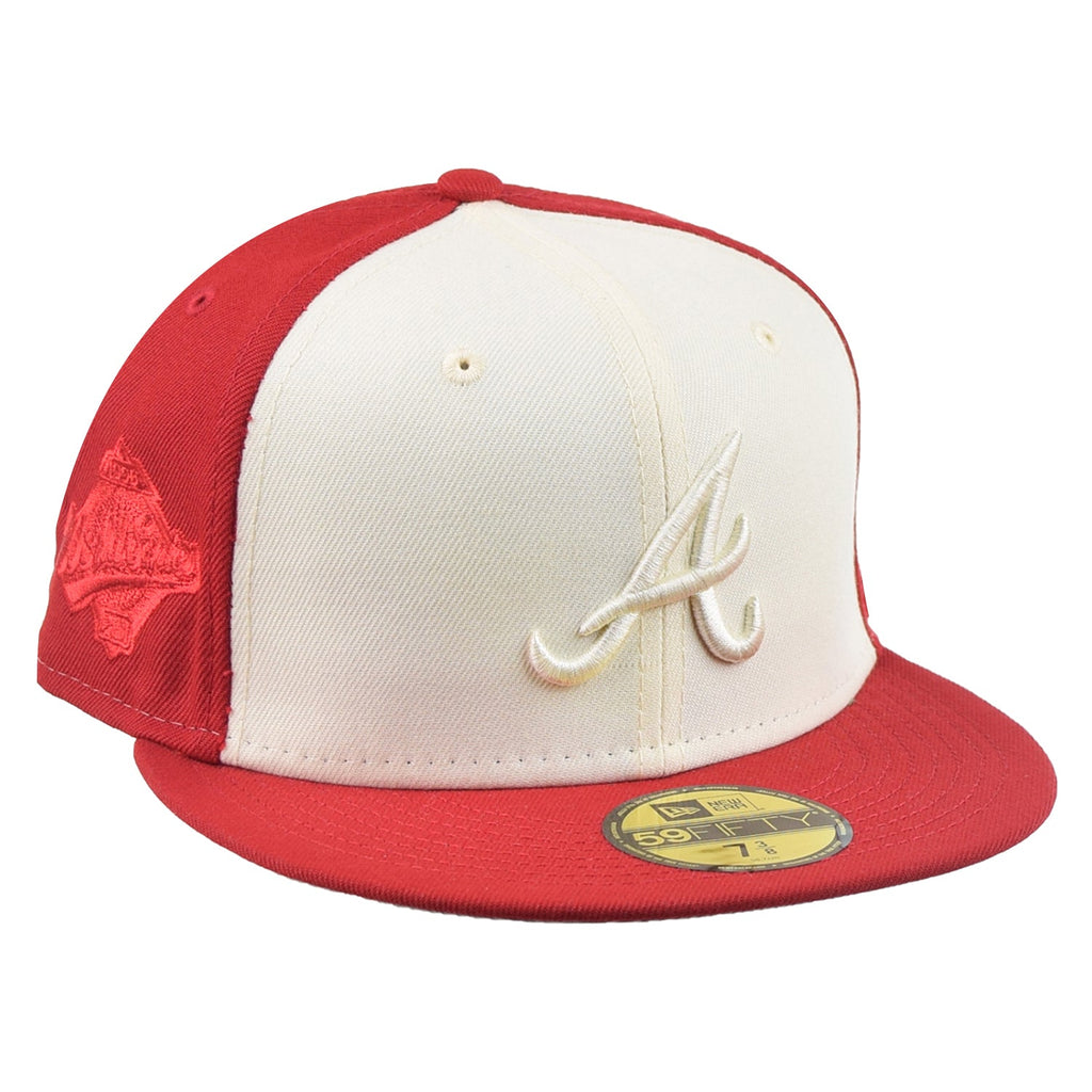 New Era Atlanta Braves Tonal 2-Tone 59Fifty Men's Fitted Hat Red-Cream