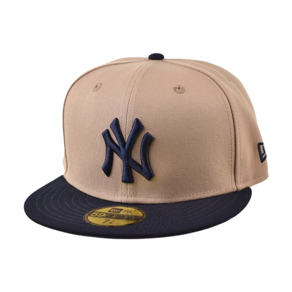 New Era New York Yankees 59Fifty Men's Fitted Hat Beige/Navy 60551336