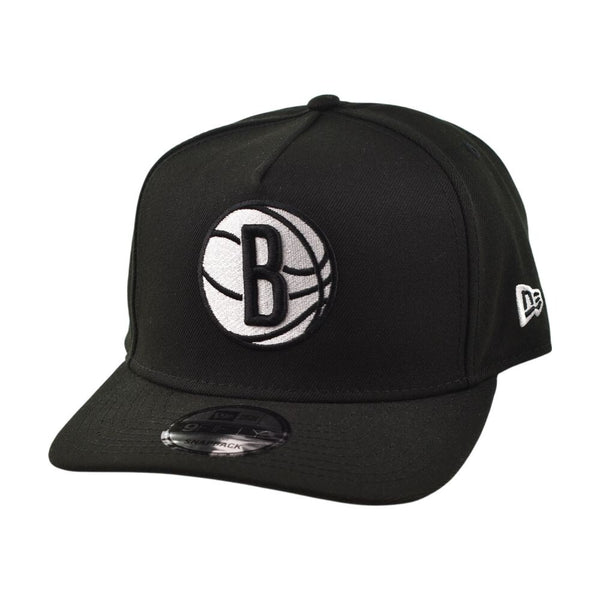 New Era Brooklyn Nets A-Frame 9Fifty Men's Snapback Hat Black 60587557