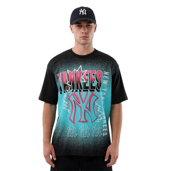 New Era New York Yankees Grafitti Men's T-Shirt Black/Blue/Pink 60676339