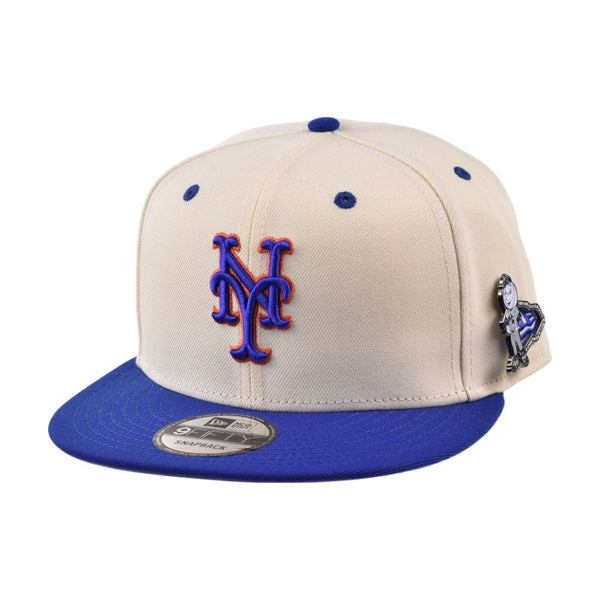 New Era Mascot Pin NY Mets 9Fifty Men's Snapback Hat Beige 60758446