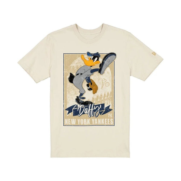 New Era Looney Tunes 'Daffy Duck' NY Yankees Mens T-Shirt Cream 60857728