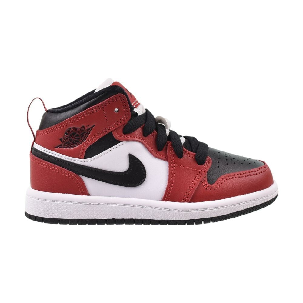 Jordan 1 Mid (PS) "Chicago Toe" Little Kids Shoes Black-Gym Red 640734-069