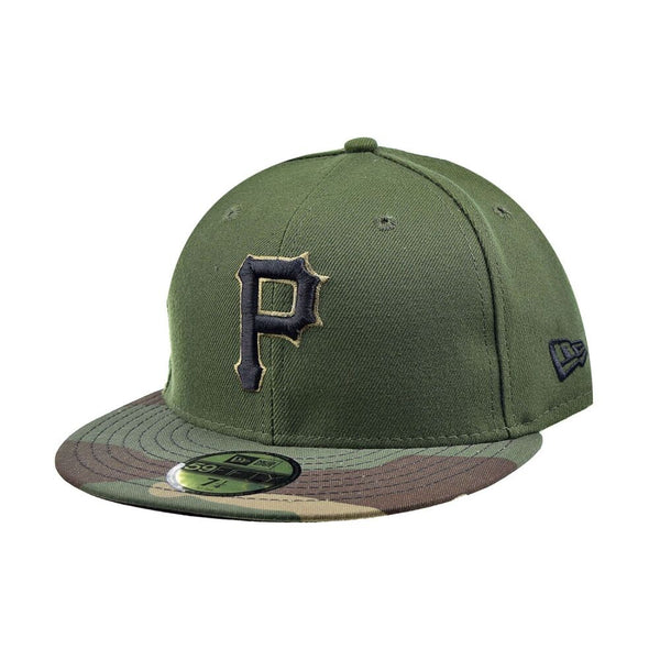 New Era Pittsburgh Pirates 59Fifty Men's Fitted Hat Olive Camo 70413903