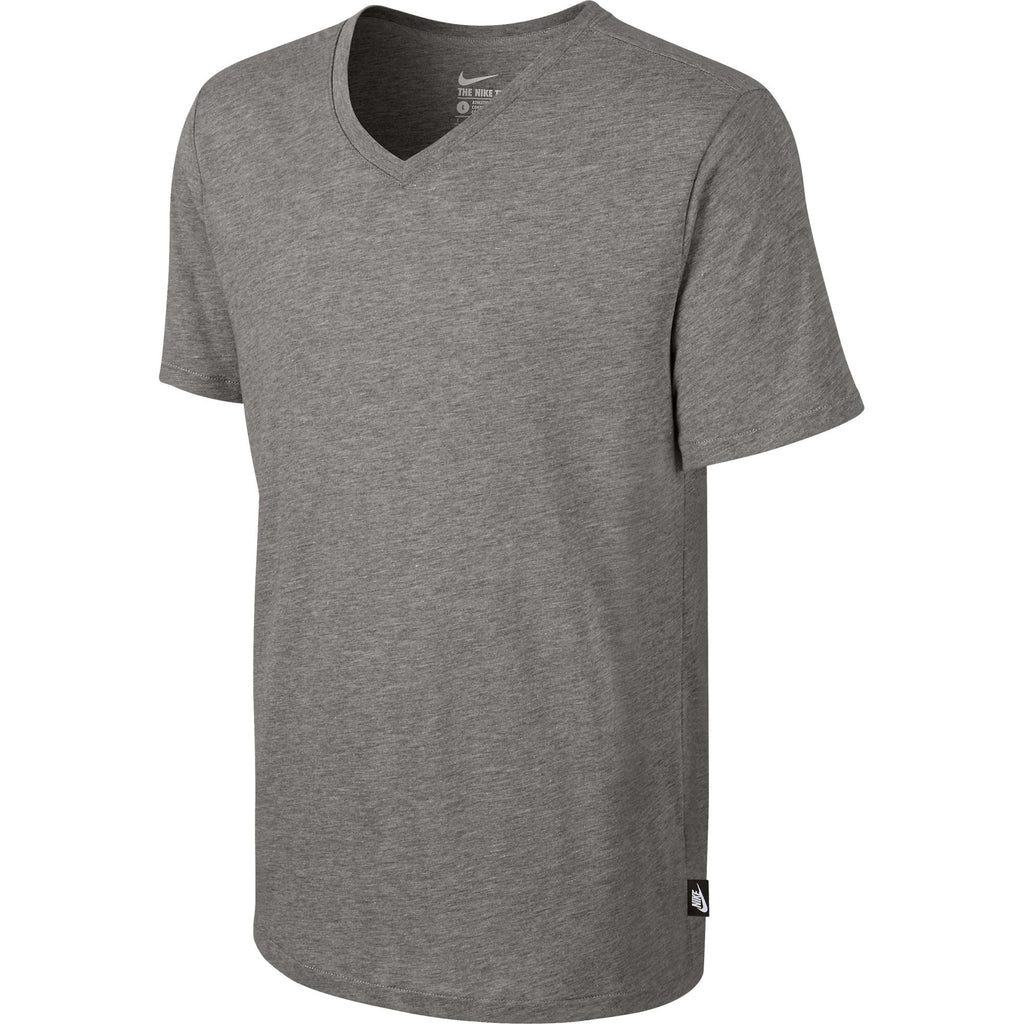 Nike Solid Futura V-Neck Men's T-Shirt Dark Grey Heather/Black