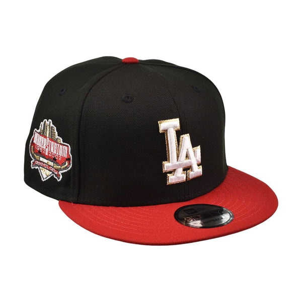 New Era Los Angeles Dodgers Men's Snapback Hat Black-Red 70868797 (OS)