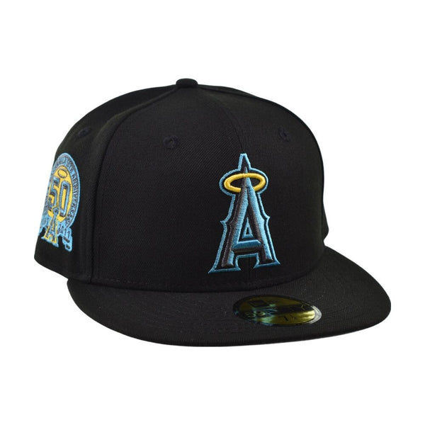 New Era Los Angeles Angels 59Fifty Men's Fitted Hat Black/Blue 70998678
