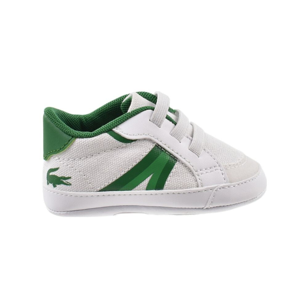 Lacoste L004 Crib Cub Toddlers' Shoes White/Green 746cub0001-082