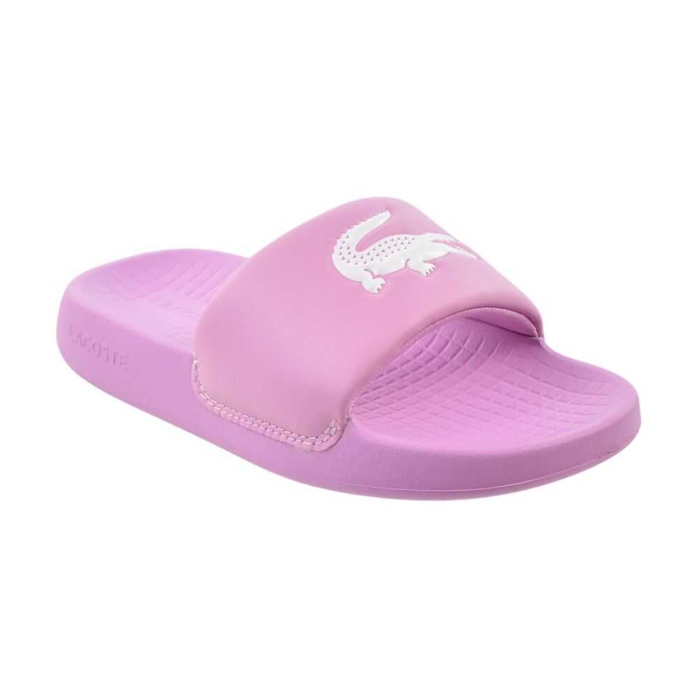 Lacoste Serve Slide 1.0 Little Kids' Sandals Pink/White 747cuc0002-f50