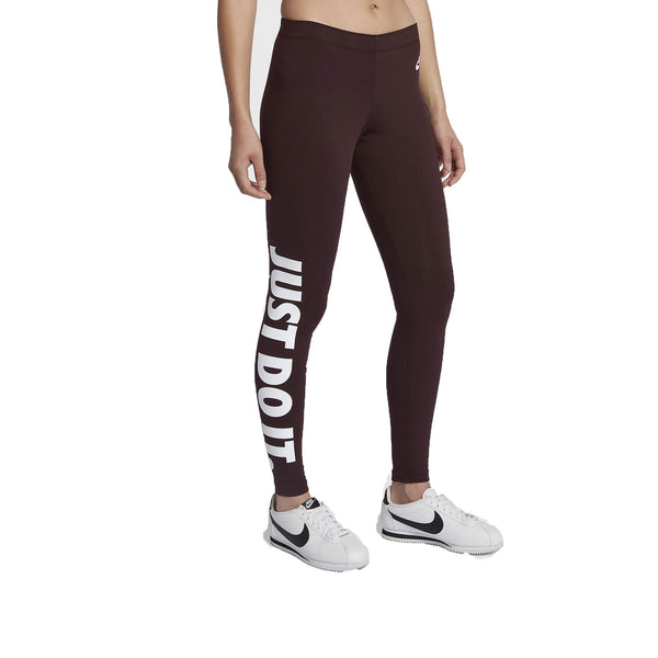 Nike Leg-A-See Just Do It Women's Leggings Deep Burgundy/White