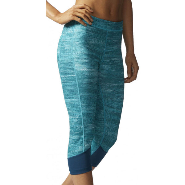 Adidas Techfit Printed Heather Women's Capris Green/Silver