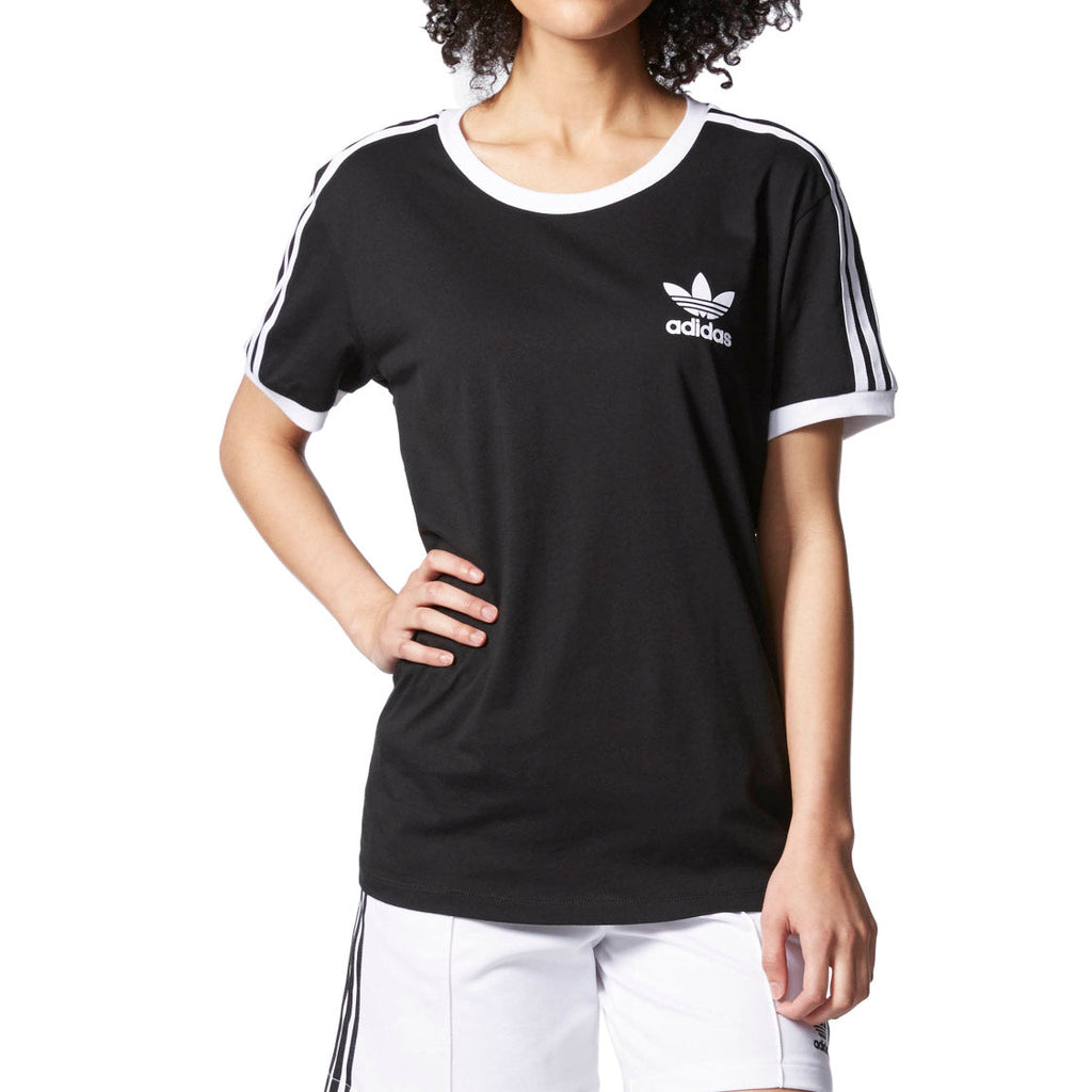 Adidas Originals 3-Stripes Women's T-Shirt Black/White ay4619 (Size XS)