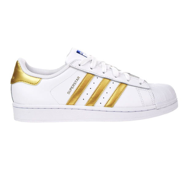 Adidas Originals Superstar J Big Kids Casual Shoes White/Metallic Gold/Blue/Scarlet