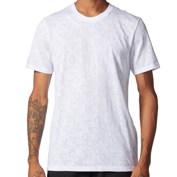 Adidas Men's Originals Logo Jaquard Tee White