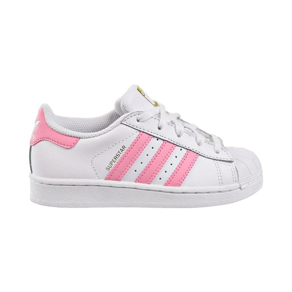 Adidas Superstar C Little Kids Shoes White/Light Pink/Golden Metallic