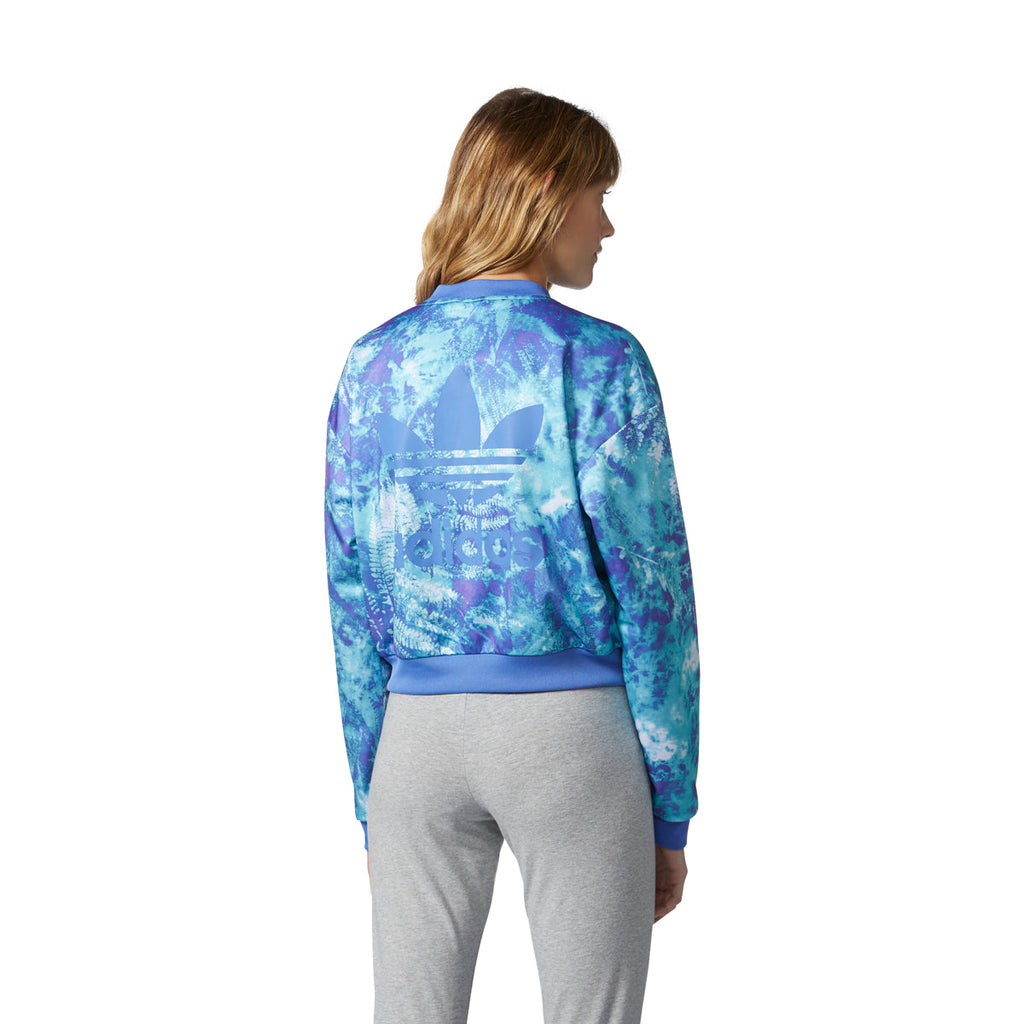 Adidas Women's Originals Ocean Elements Crop Track Jacket Multicolor