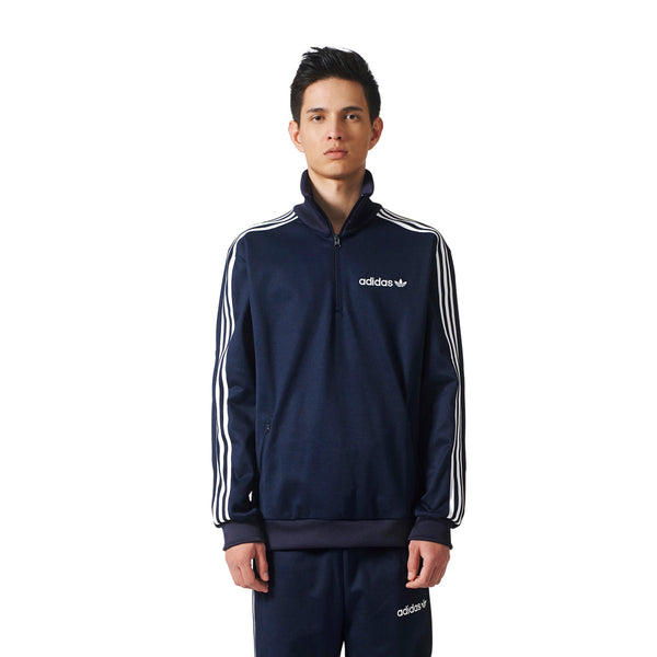 Adidas Men's Originals Minoh Half Zip Pullover Track Jacket Legend Ink/White