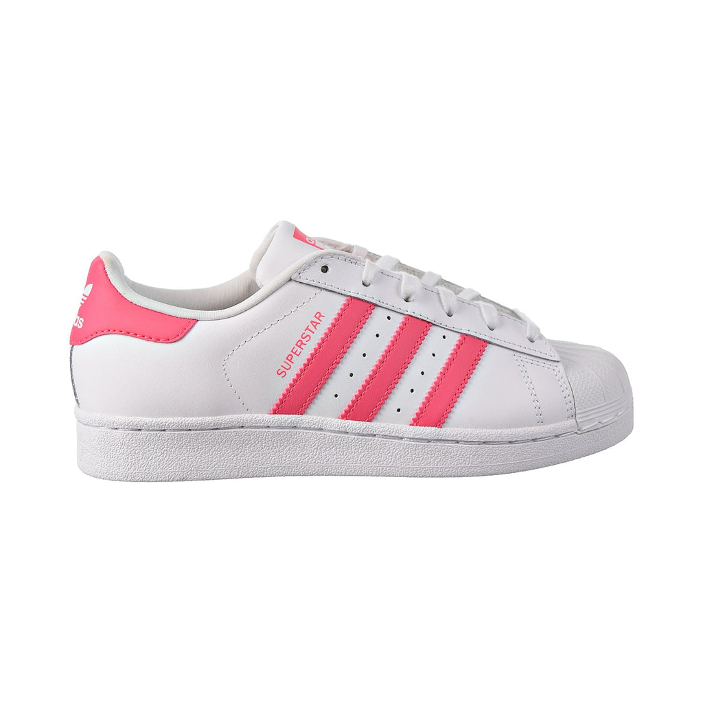 Adidas Superstar J Big Kids Shoes Footwear White/Real Pink/Real Pink