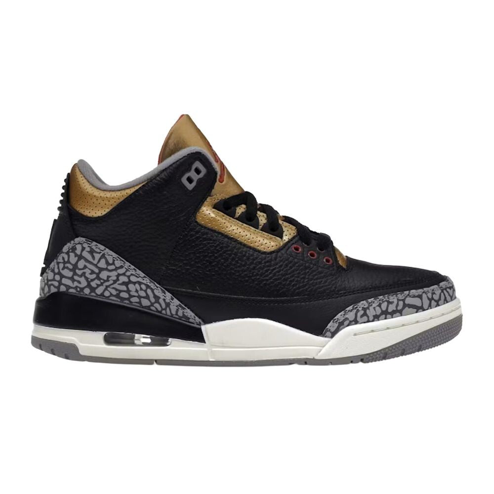 Air Jordan 3 Retro Women's Shoes Black/Red-Metallic Gold ck9246-067