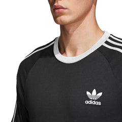 Adidas Originals 3-Stripes Men's Fashion Casual T-Shirt Black/White –  Sports Plaza NY