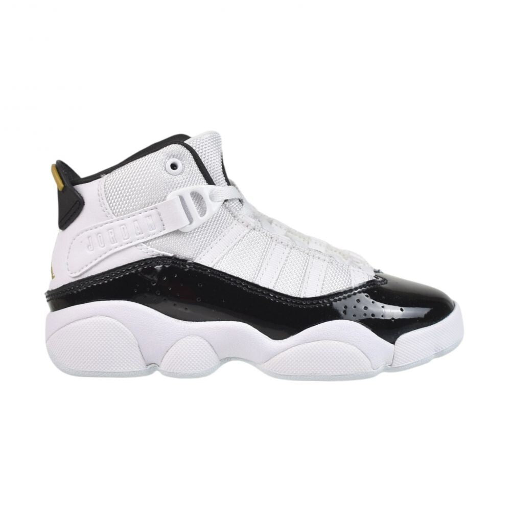 Jordan 6 Rings (PS) Little Kids Shoes White/Metallic Gold-Black cw6996-100