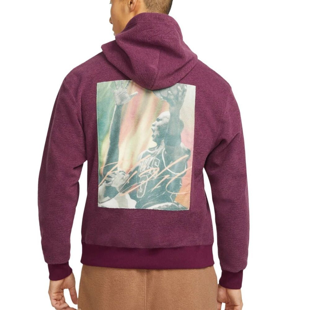 Jordan Flight Heritage Pullover Men's Hoodie Burgundy dc9584-610