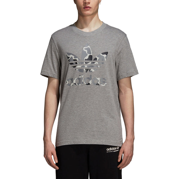 Adidas Originals Camouflage Trefoil Men's Tee Grey Heather/Black-White