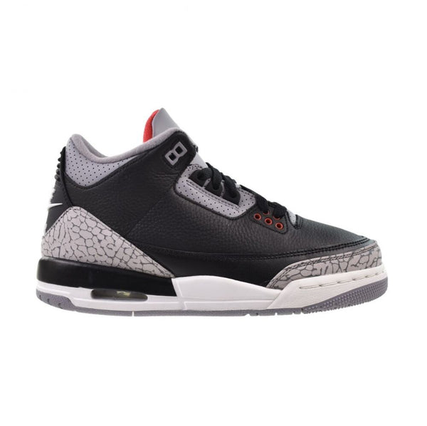 Air Jordan 3 Retro (GS) Big Kids' Shoes Black/Fire Red-Grey dm0967-010