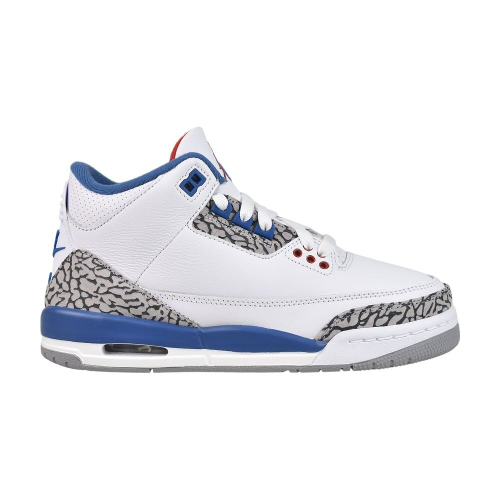 Jordan 3 Retro (GS) "True Blue" Big Kids' Shoes White/Fire Red dm0967-104