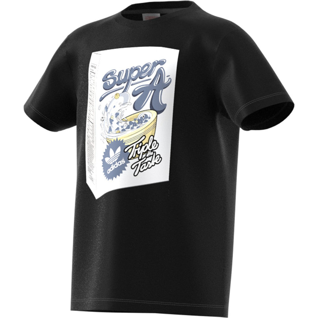 Adidas Originals Big Kids' Graphic Tee Black-Real Blue-Flash Orange