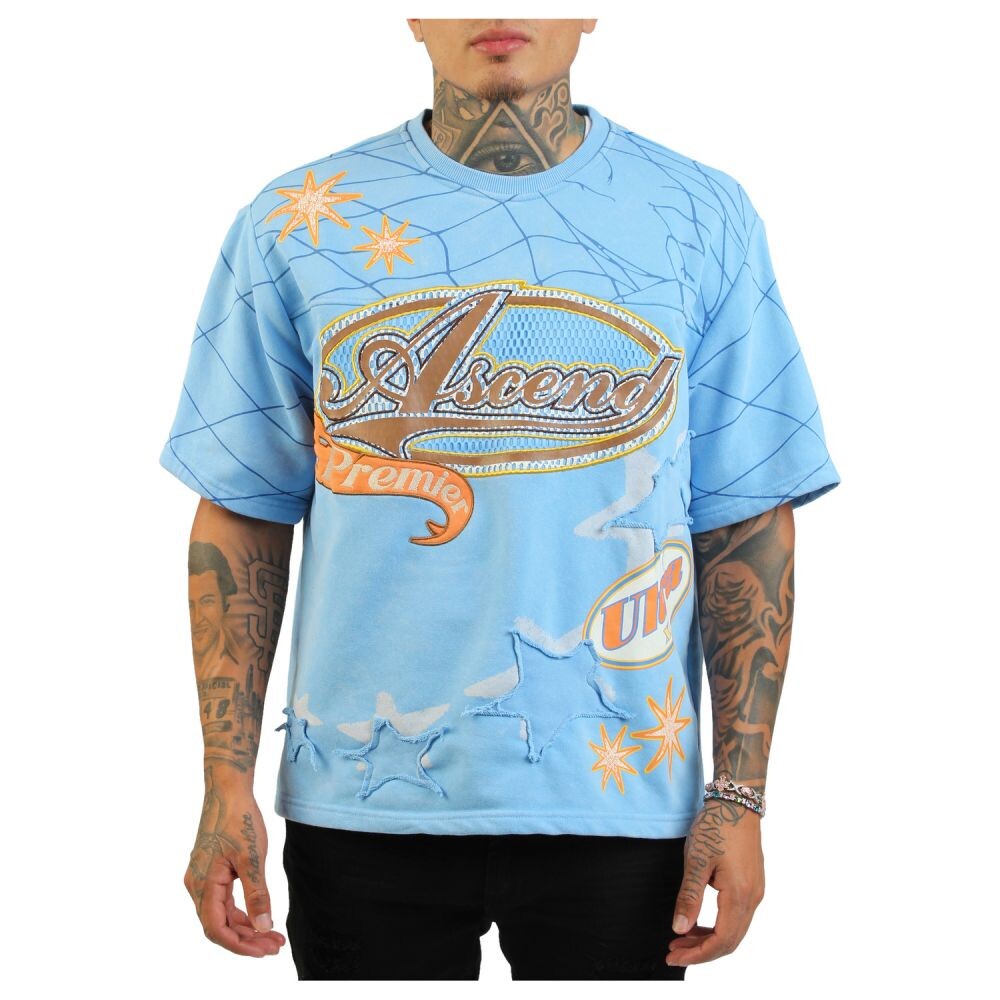 Smoke Rise Ascend 2-Fer Men's T-Shirt Carolina Blue f026s455-cb