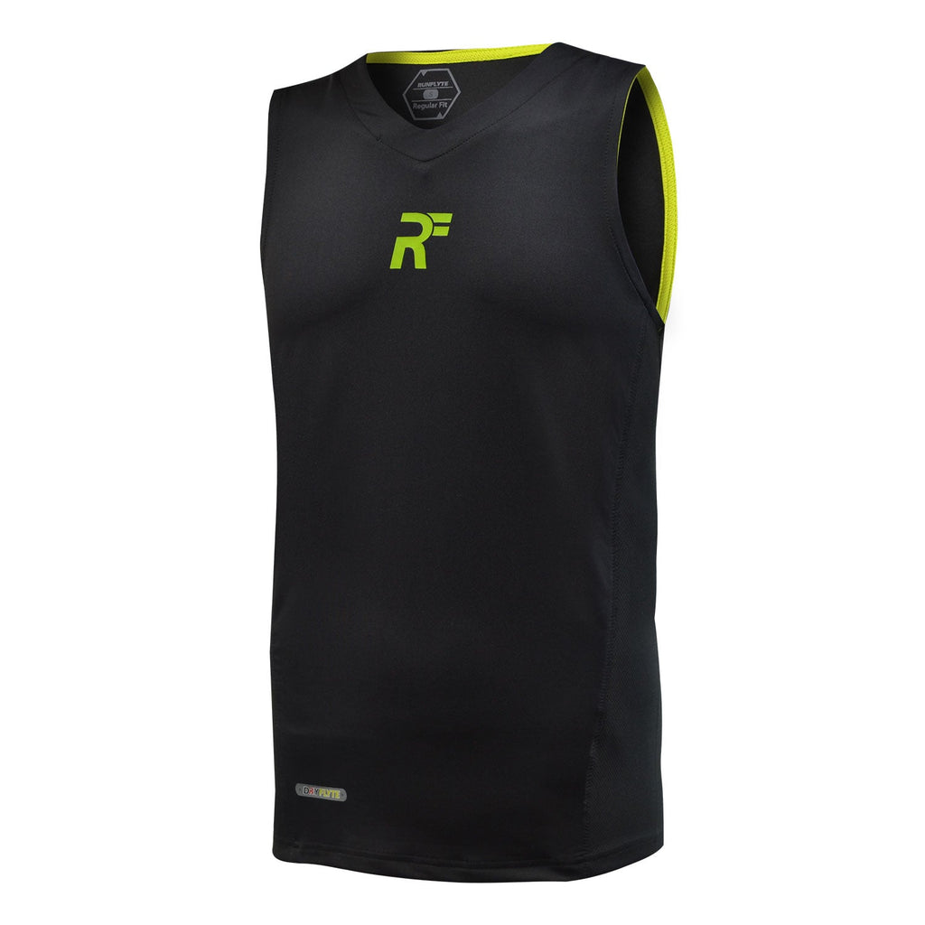RunFlyte Men's Hybrid Training Tank Top Black/Neon Green