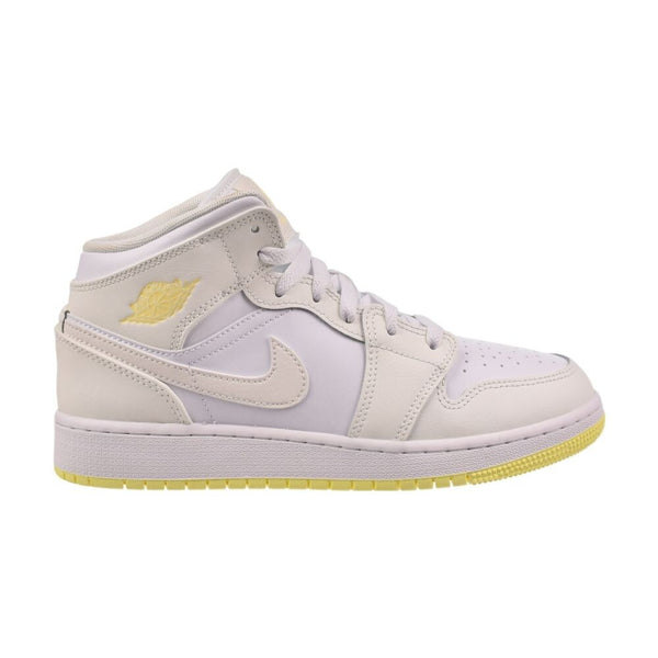 Air Jordan 1 Mid Big Kids' Shoes Sail/Lt Laser Orange-White fd8780-181