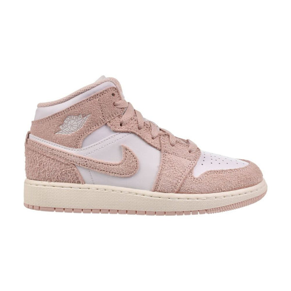 Air Jordan 1 Mid SE (GS) Big Kids' Shoes White/Legend Pink-Sail fn7432-161